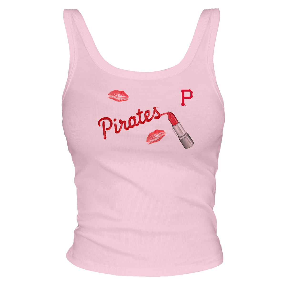 Pittsburgh Pirates Lipstick OG Ribbed Tank - Tiny Turnip