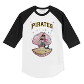 Pittsburgh Pirates Mermaid 3/4 Black Sleeve Raglan
