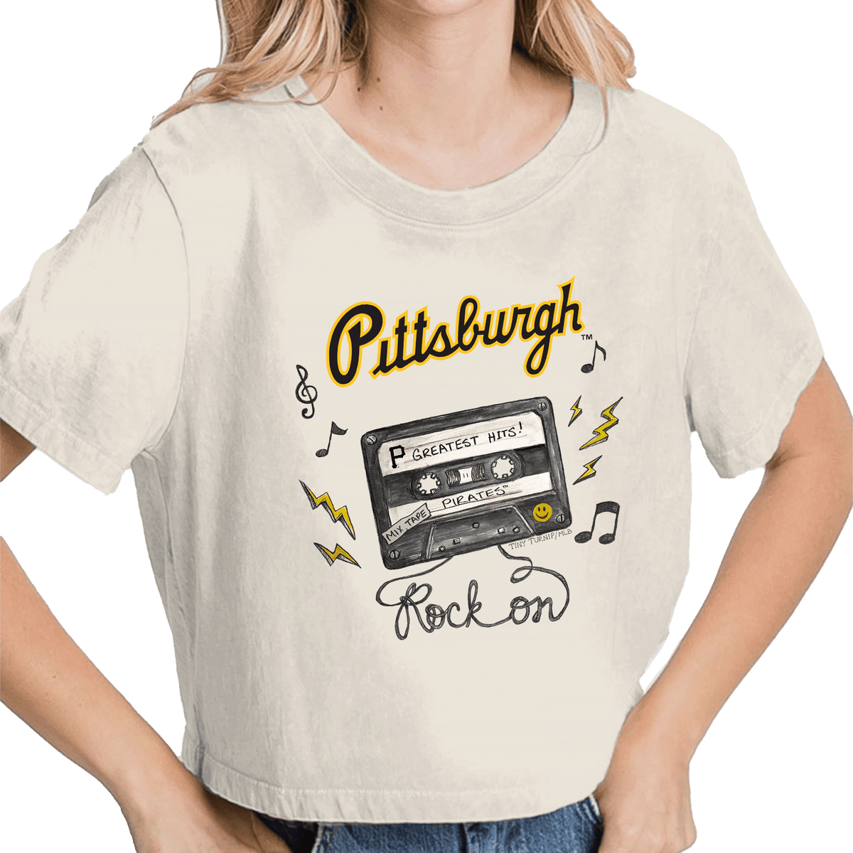 Pittsburgh Pirates Mixtape Vintage Crop Tee