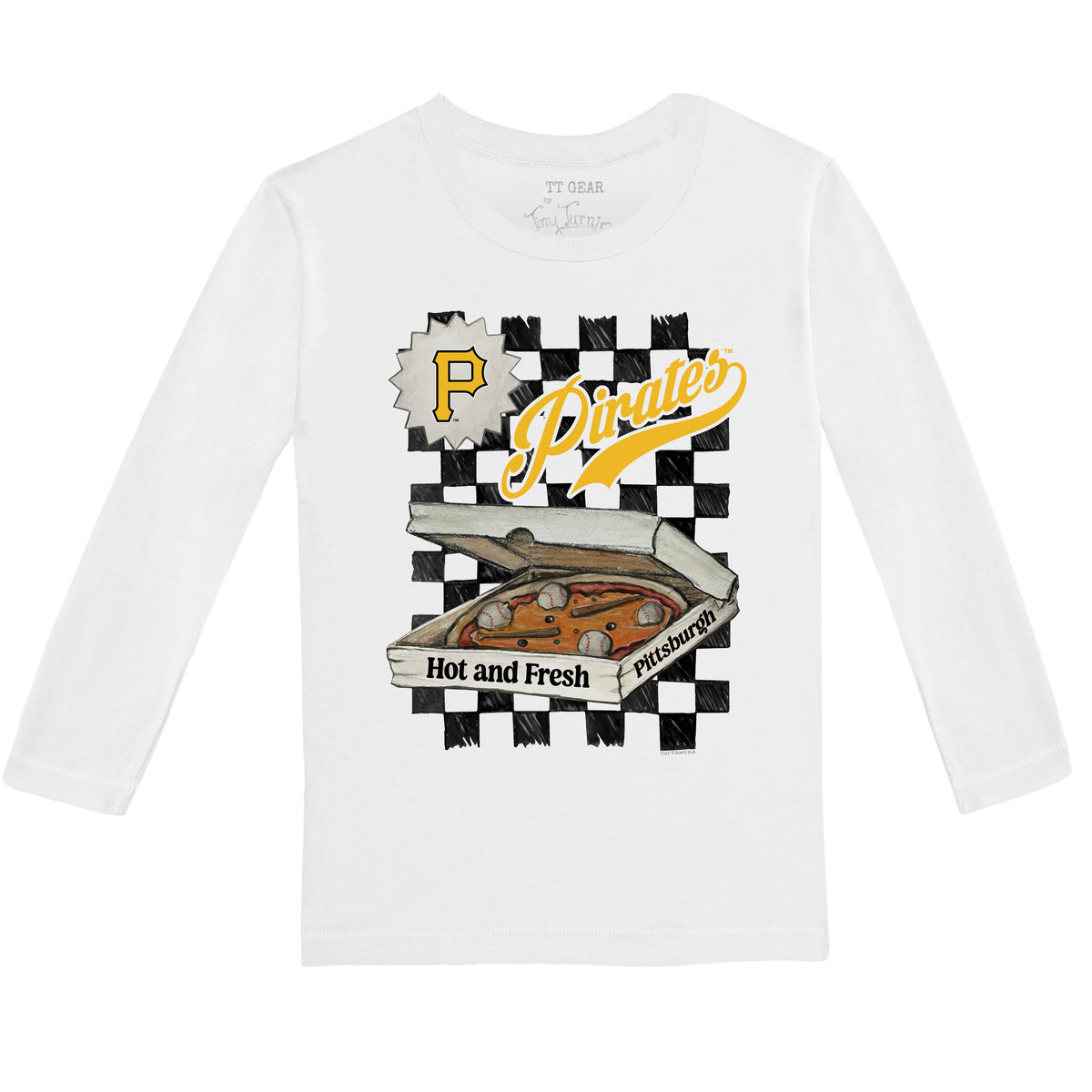 Pittsburgh Pirates Pizza Long-Sleeve Tee Shirt