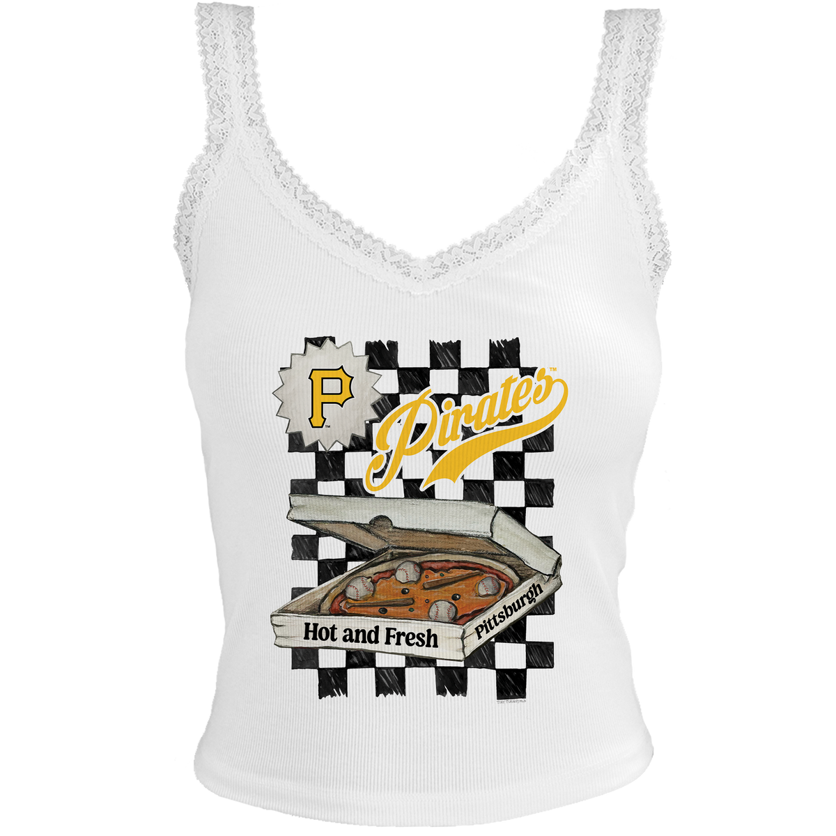 Pittsburgh Pirates Pizza Lace Tank