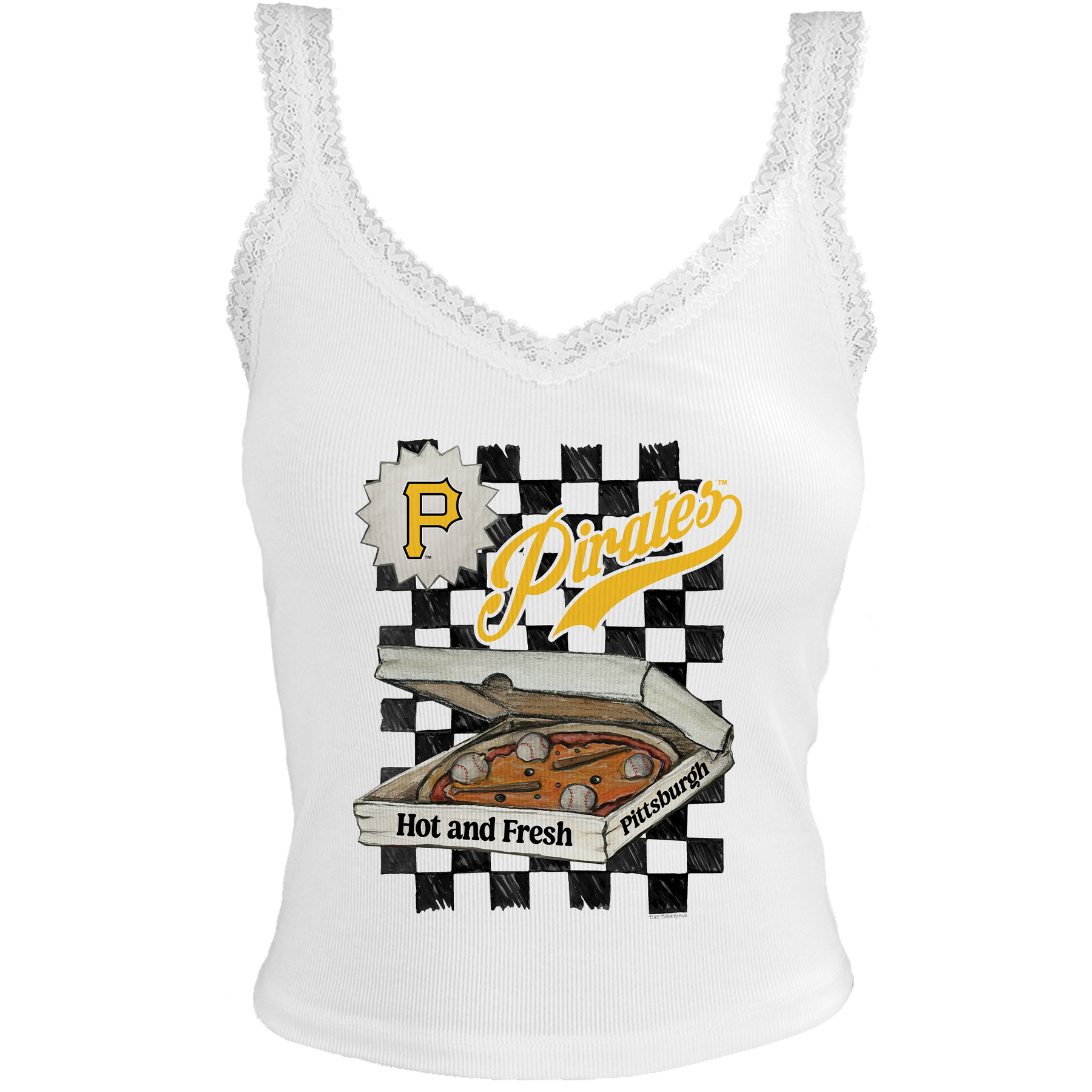 Pittsburgh Pirates Pizza Lace Tank