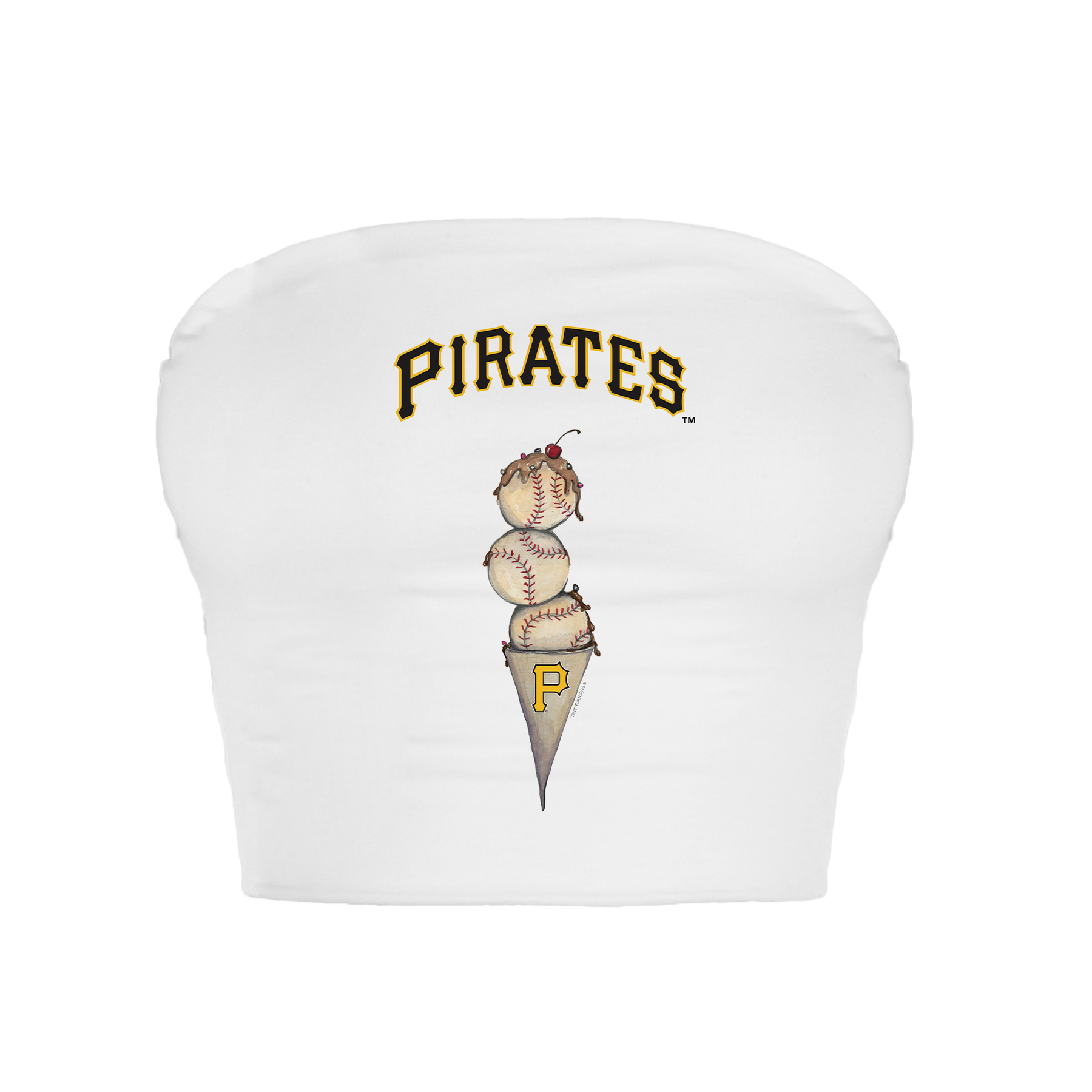 Pittsburgh Pirates Triple Scoop Crop Tube Top