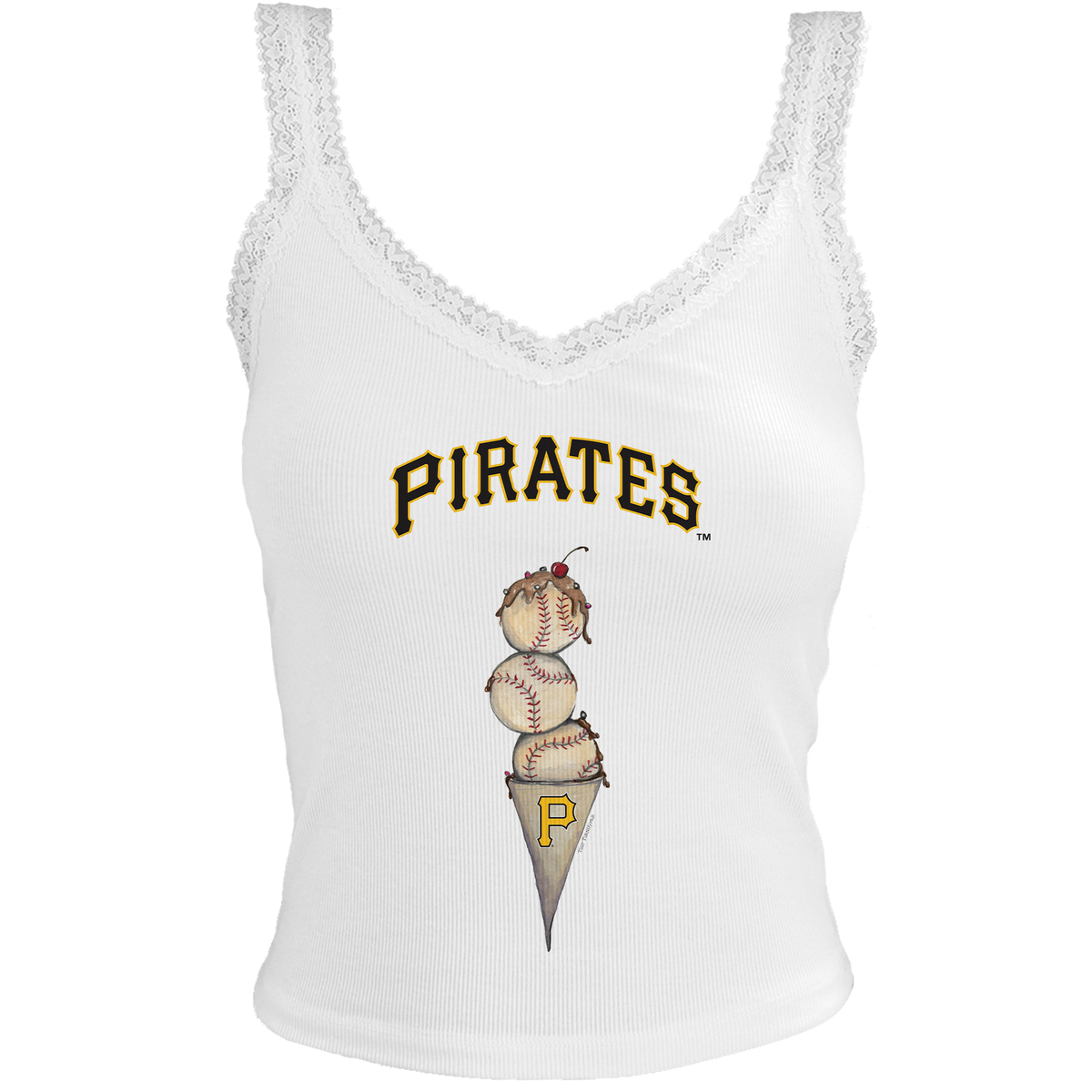 Pittsburgh Pirates Triple Scoop Lace Tank