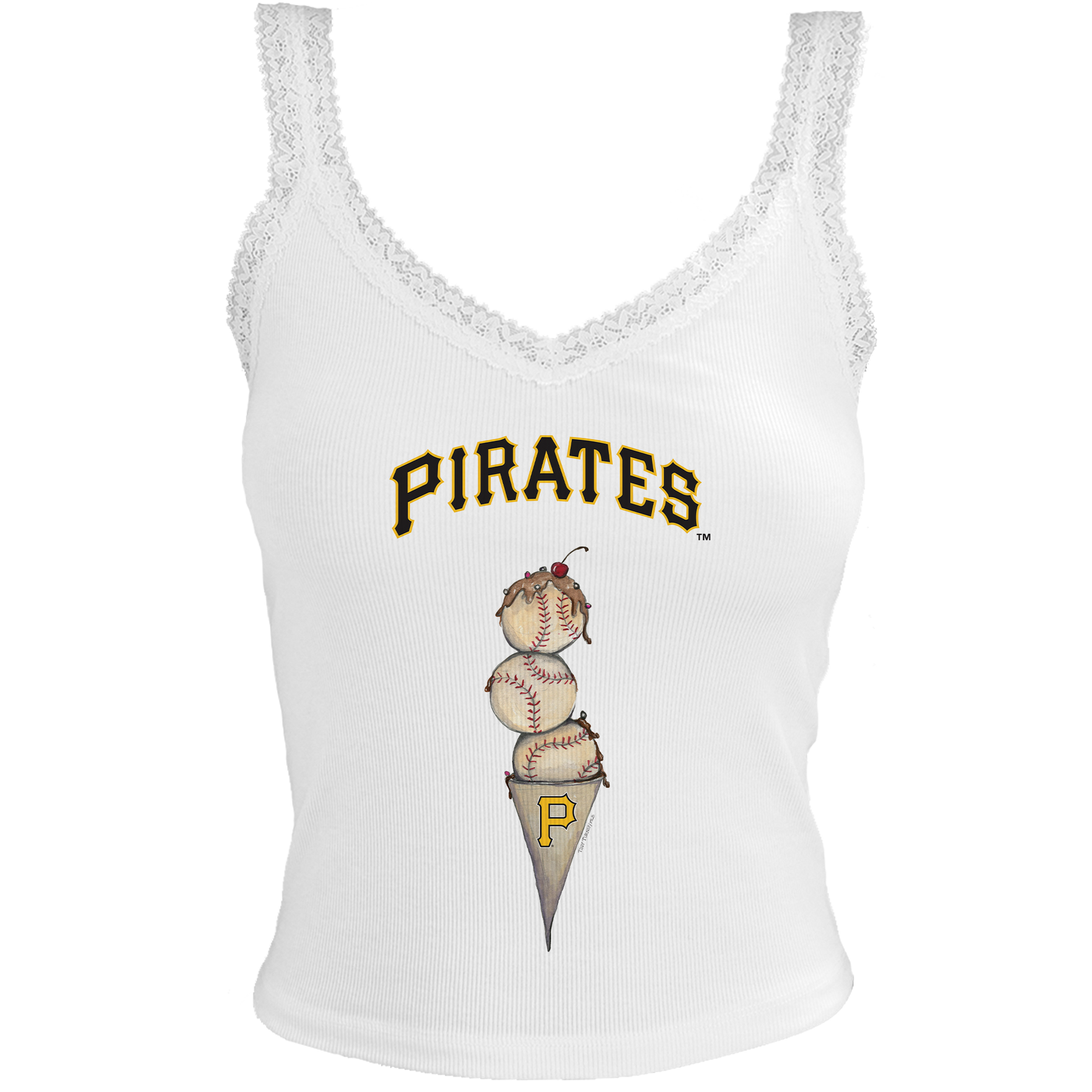 Pittsburgh Pirates Triple Scoop Lace Tank