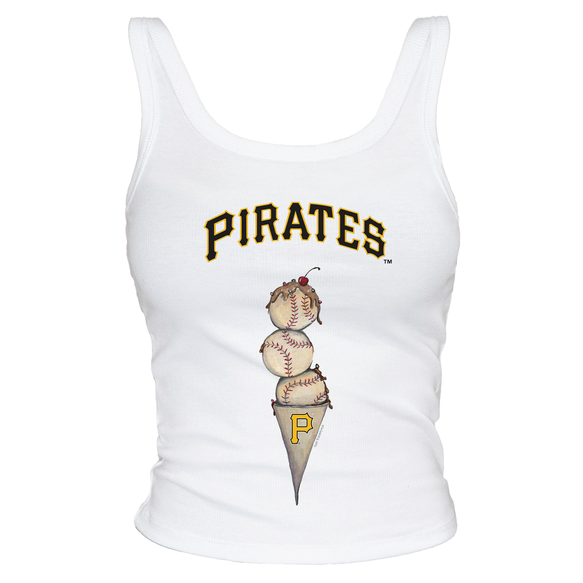 Pittsburgh Pirates Triple Scoop Ribbed Tank