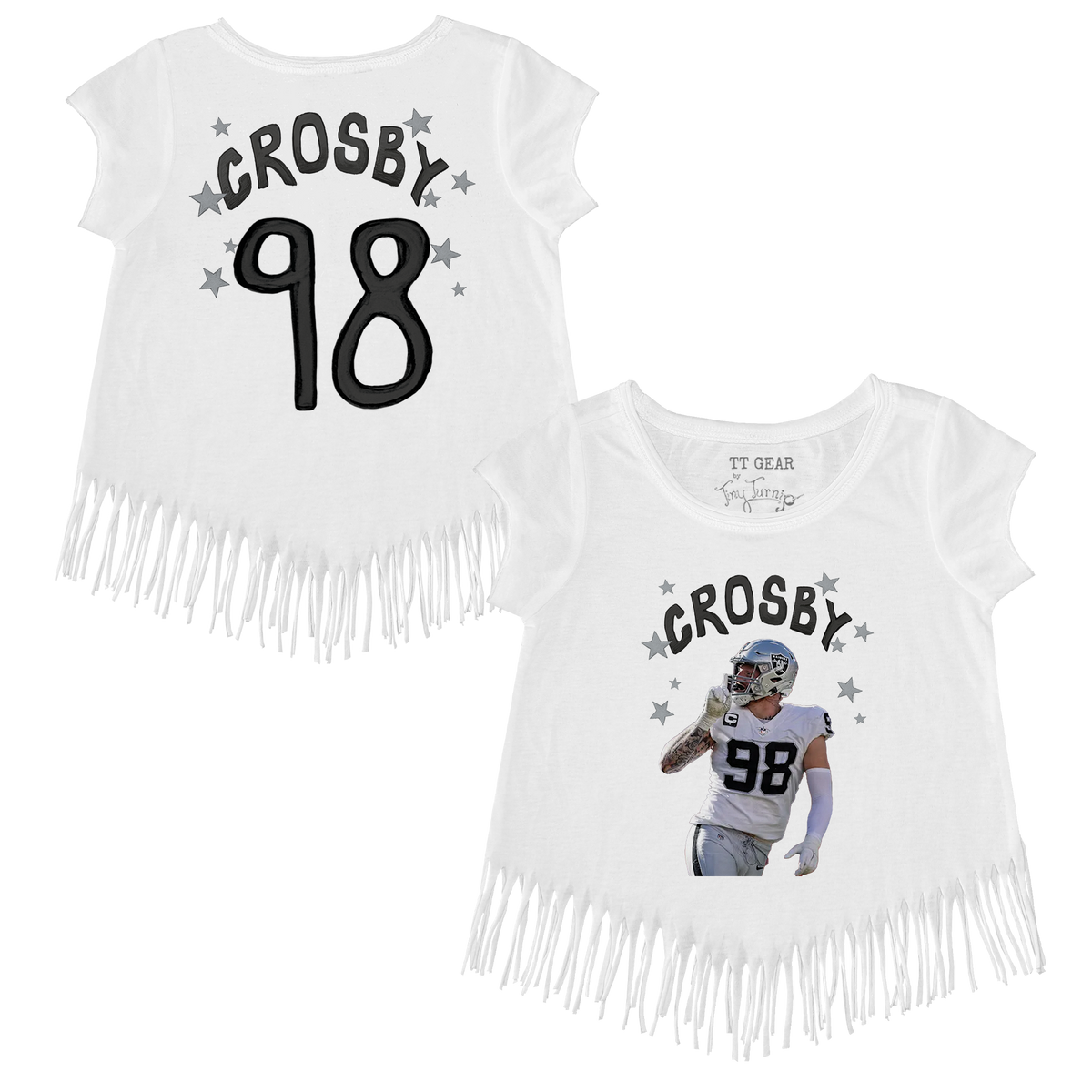 VIP Football: Doodle w/ Photo, Name, Number - Fringe Tee - Tiny Turnip