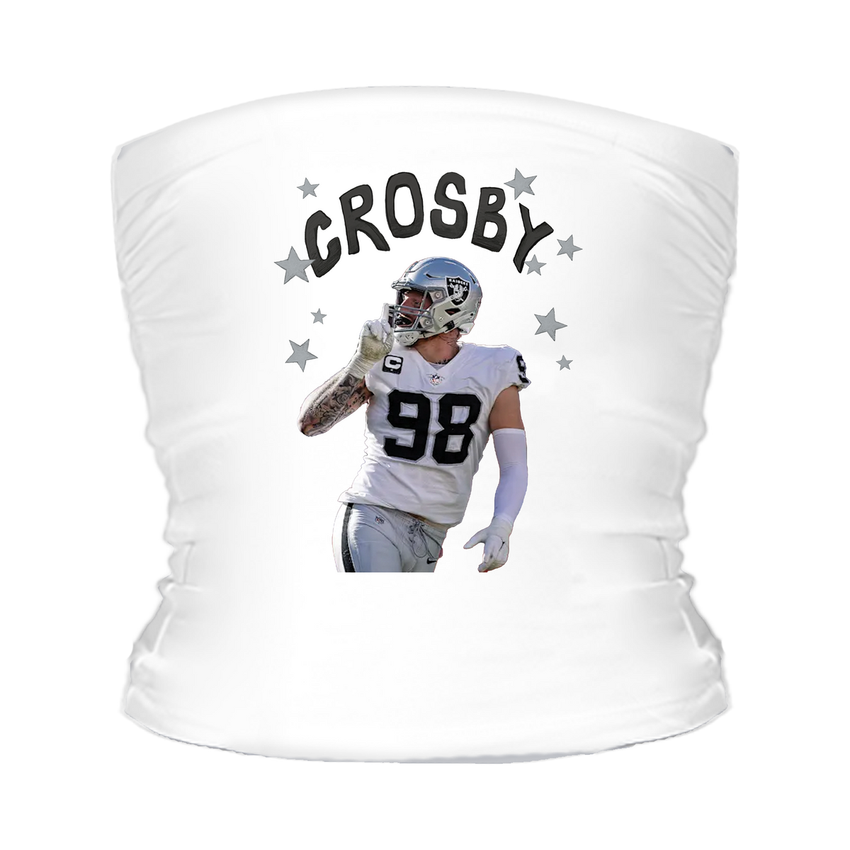 VIP Football: Doodle w/ Photo, Name, Number - Tube Top - Tiny Turnip