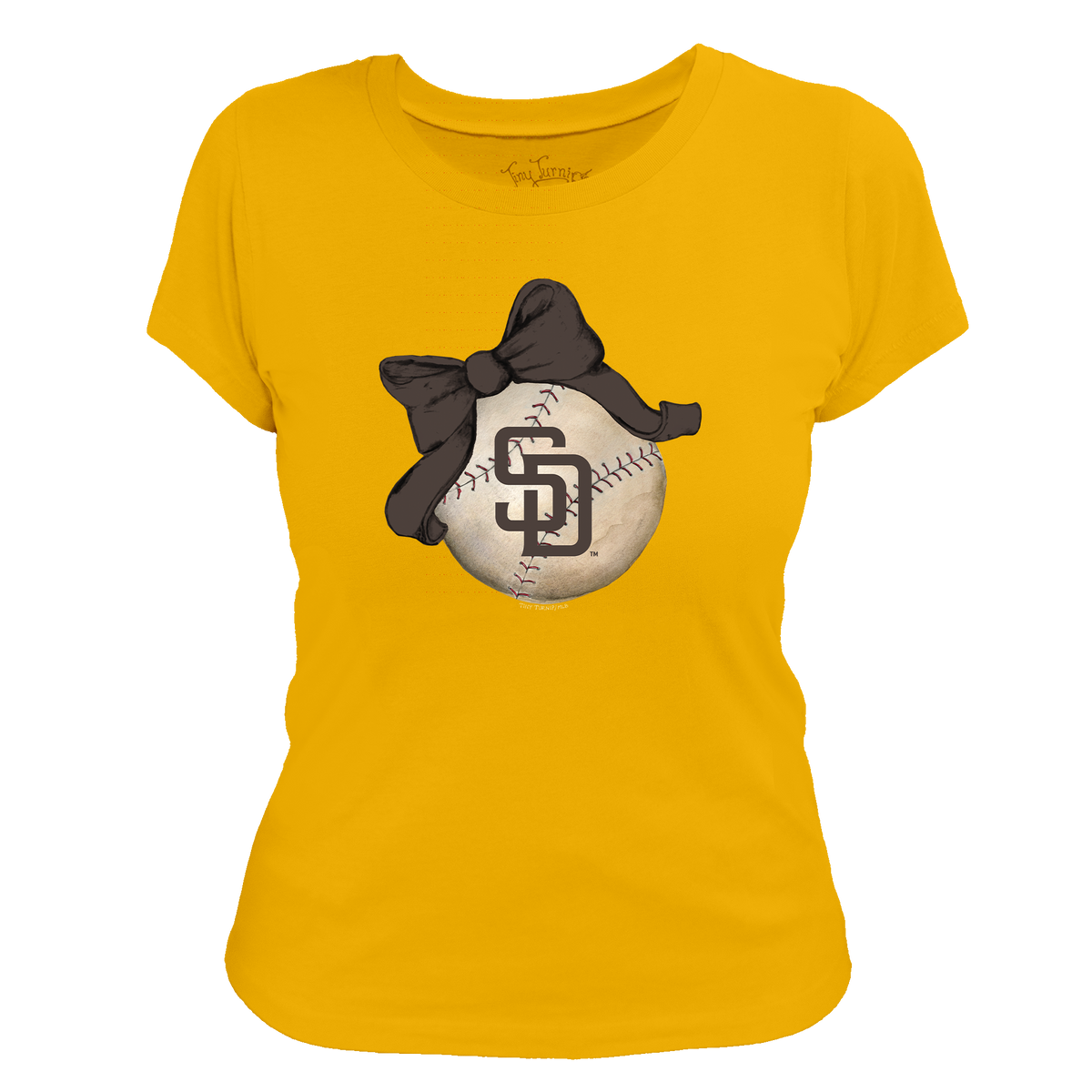 San Diego Padres Baseball Bow Tee Shirt