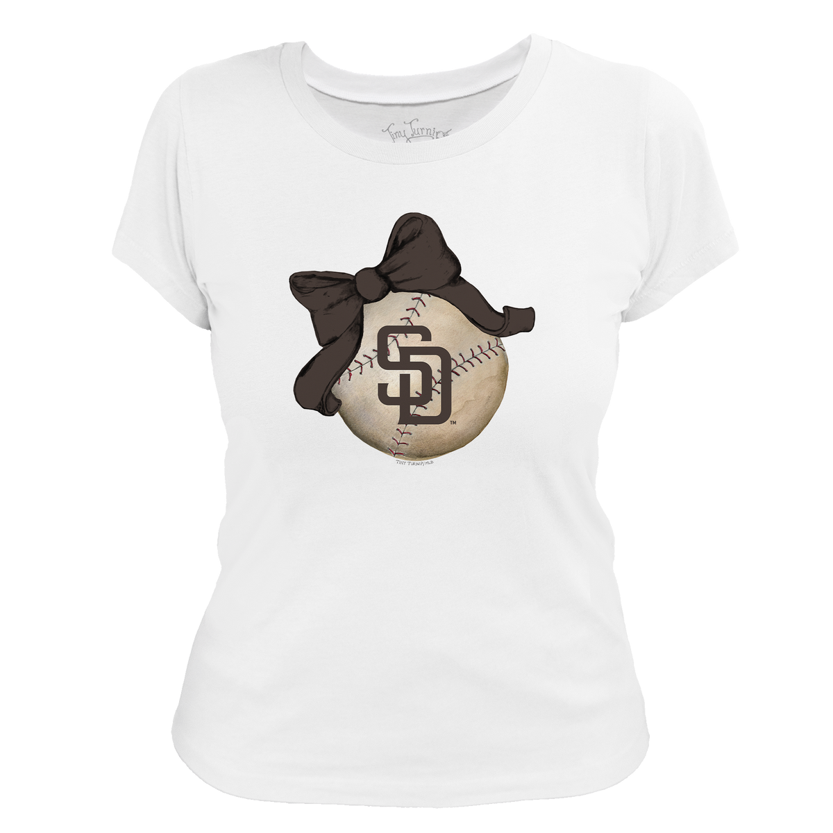 San Diego Padres Baseball Bow Tee Shirt