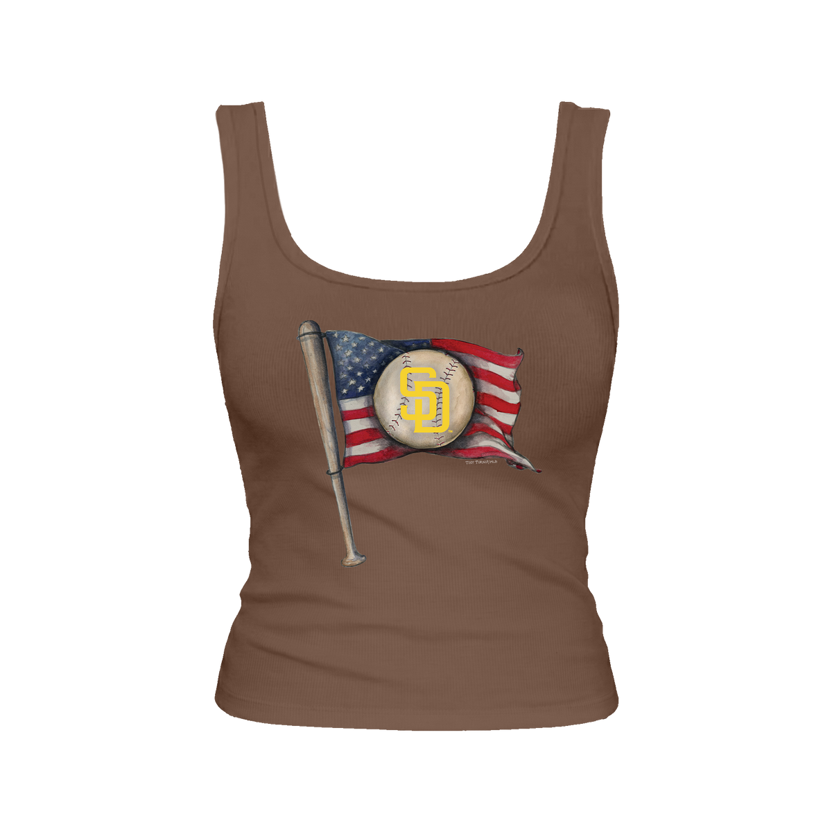 San Diego Padres Baseball Flag Emmy Tank