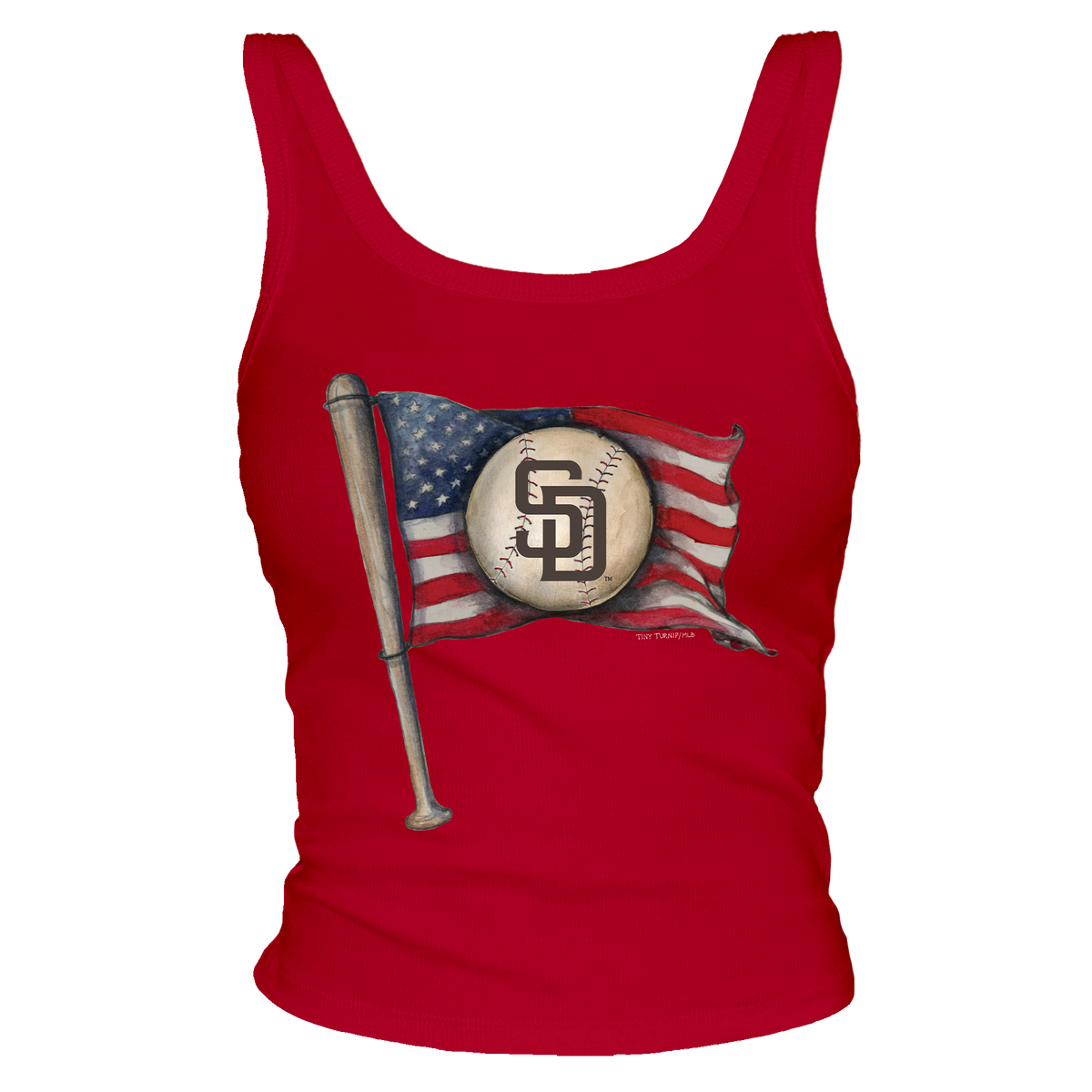 San Diego Padres Baseball Flag Tank