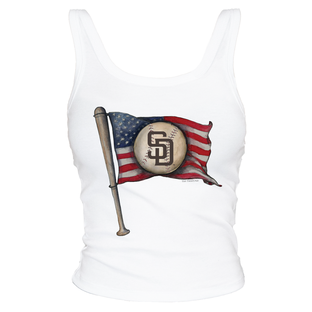 San Diego Padres Baseball Flag Tank