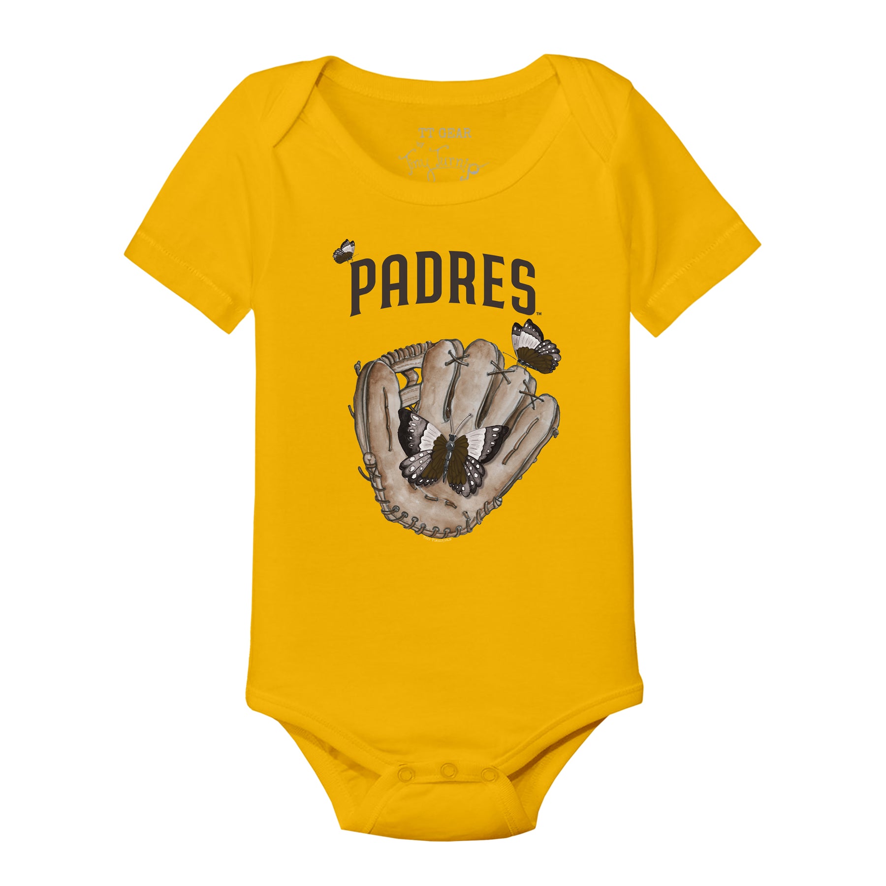 San Diego Padres Butterfly Glove Short Sleeve Snapper