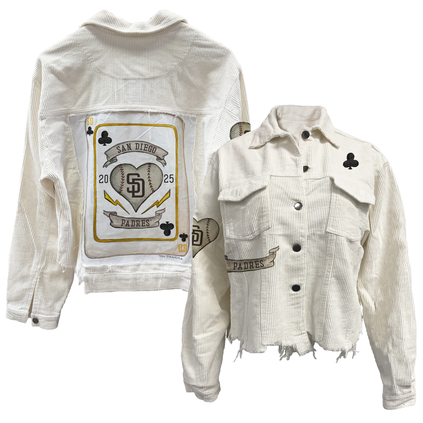 San Diego Padres Card White Cord Jacket