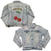 San Diego Padres Cherry Boyfriend Denim Jacket