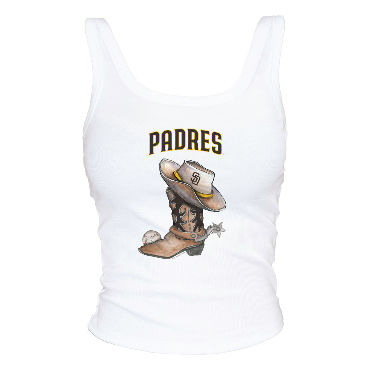 San Diego Padres Cowboy Boot Ribbed Tank