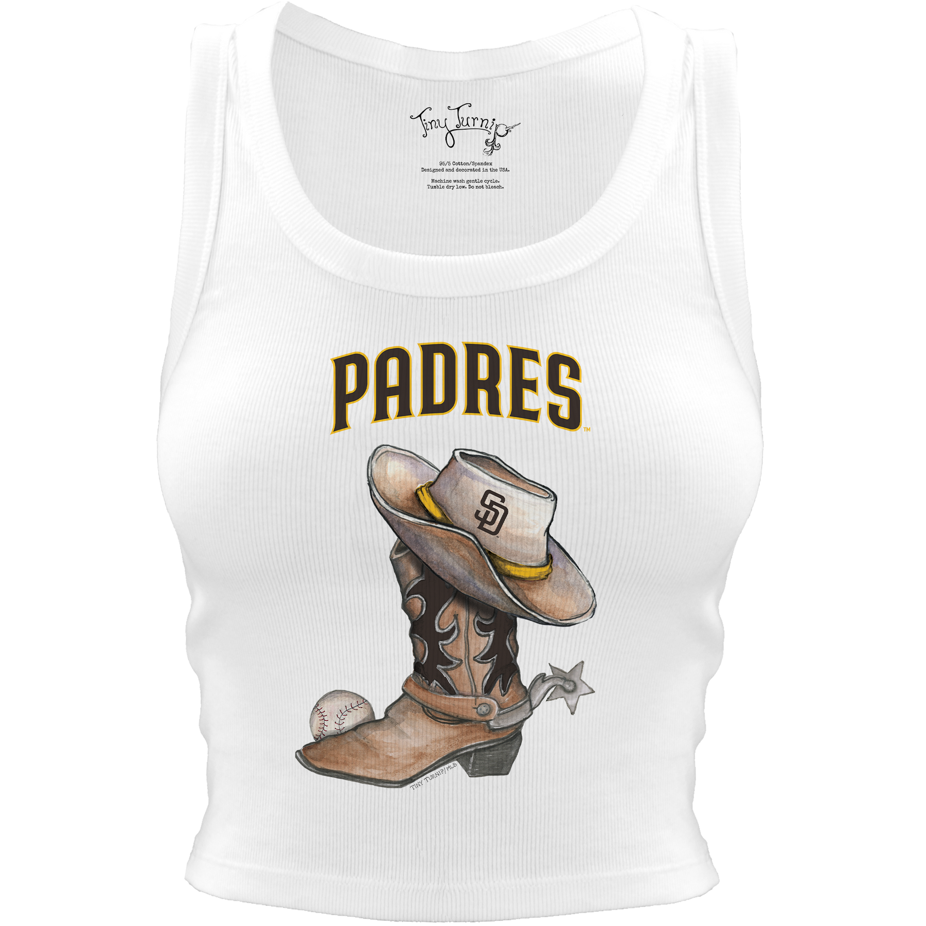 San Diego Padres Cowboy Boot Crop Tank