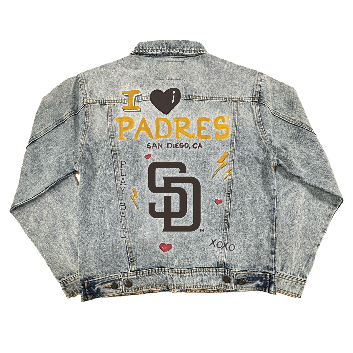 I Heart Padres Boyfriend Denim Jacket