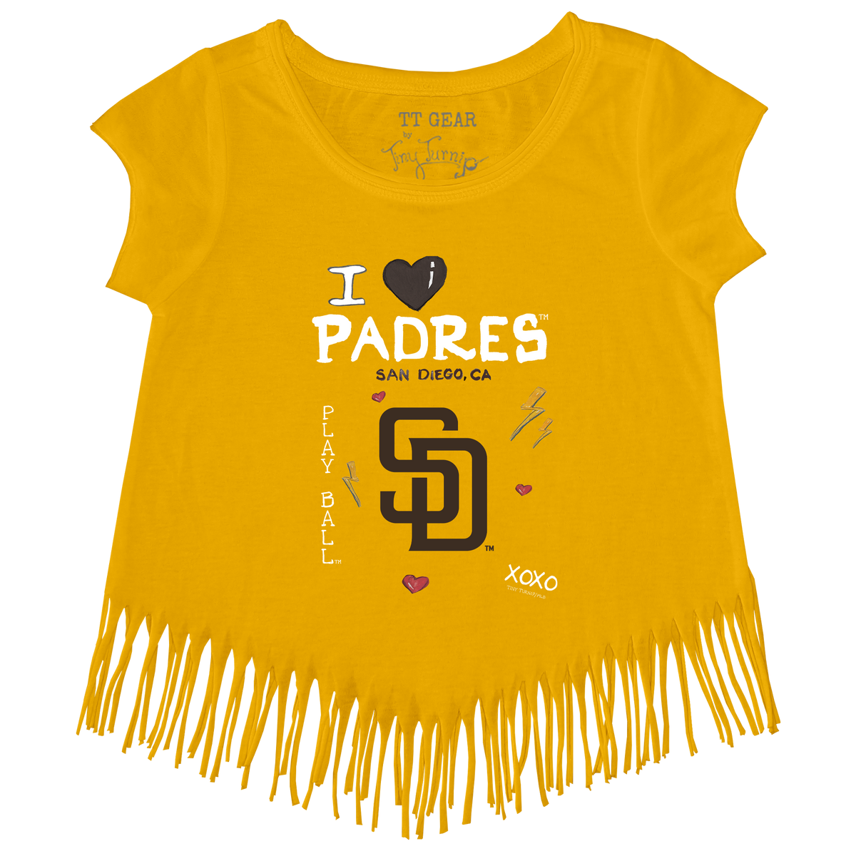 I Heart Padres Fringe Tee