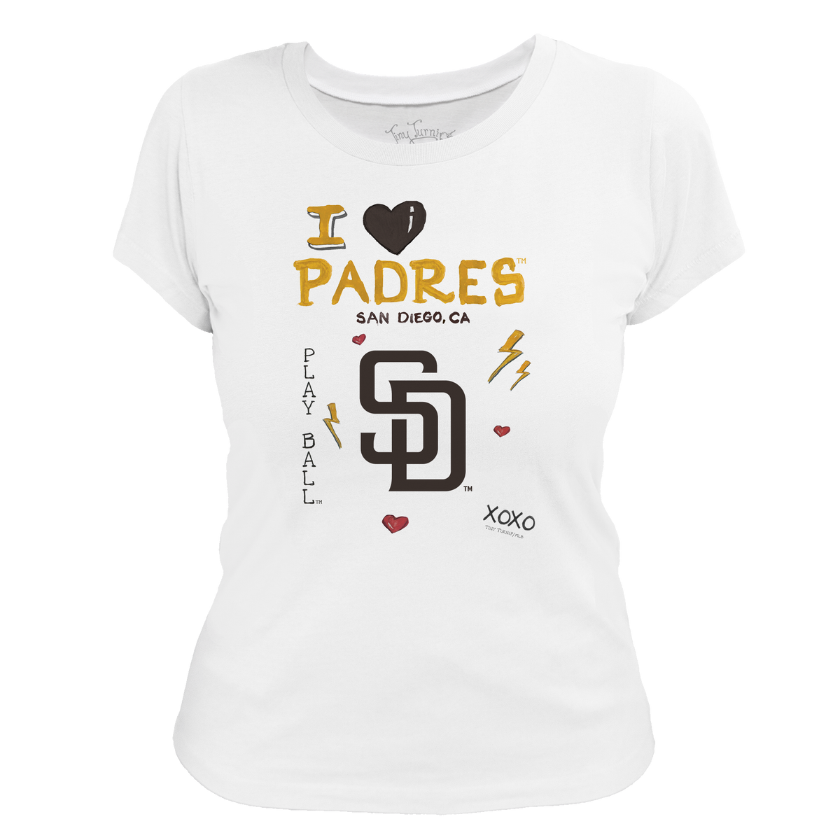 I Heart Padres Women's Tee Shirt