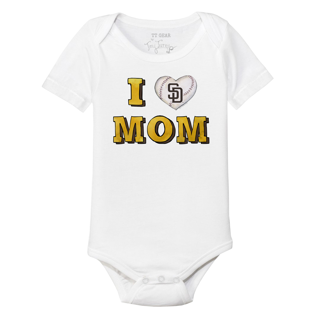 San Diego Padres I Love Mom Short Sleeve Snapper