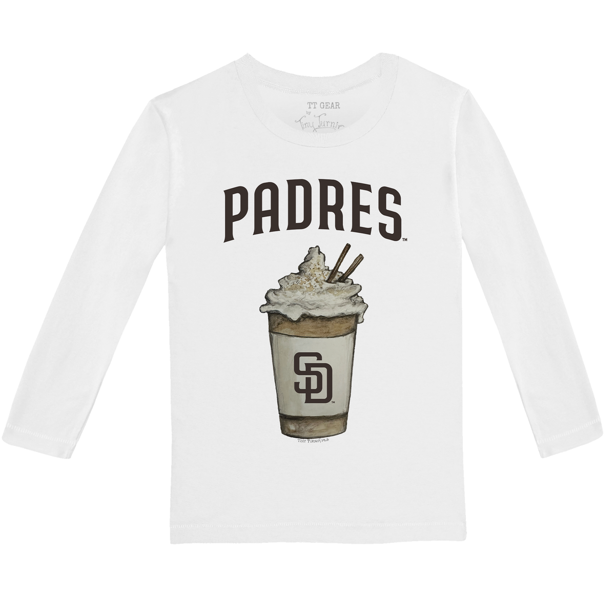 San Diego Padres Latte Long-Sleeve Tee Shirt