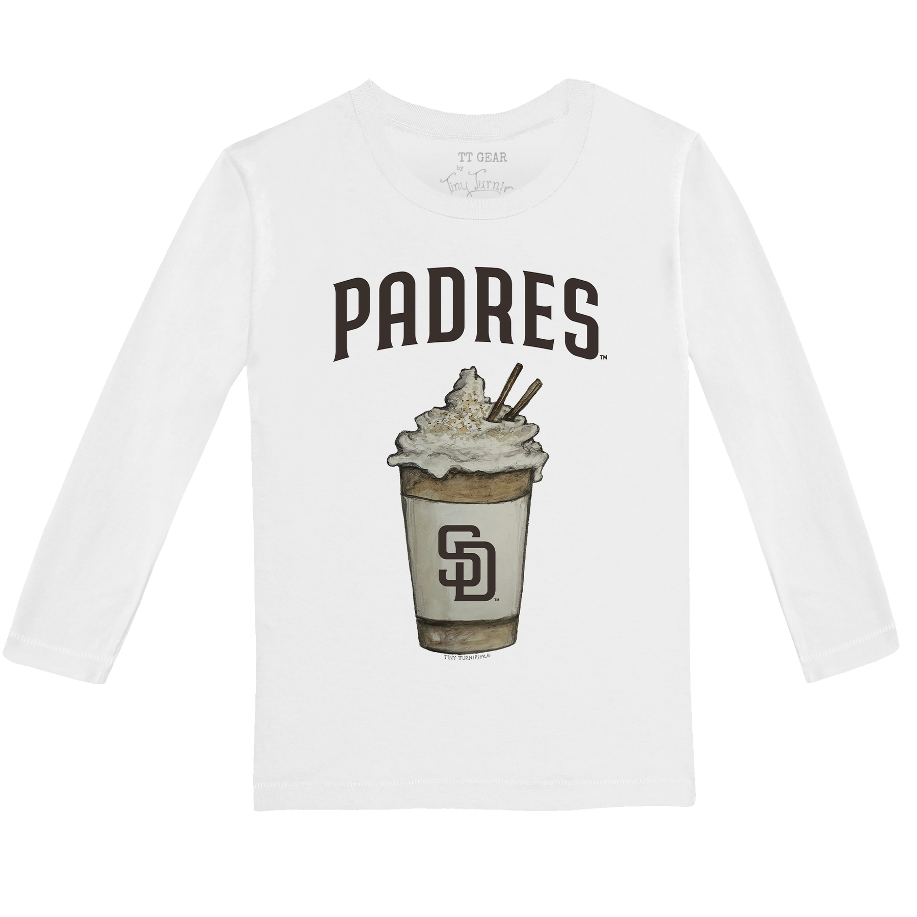 San Diego Padres Latte Long-Sleeve Tee Shirt
