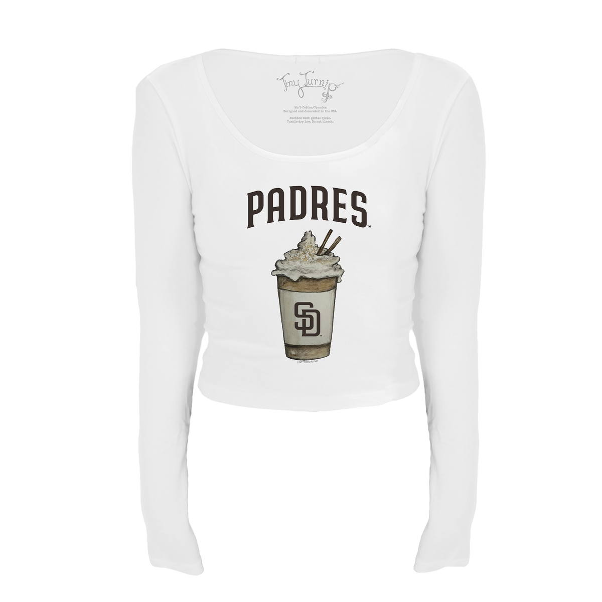 San Diego Padres Latte Women's Lucy Long Sleeve - Tiny Turnip