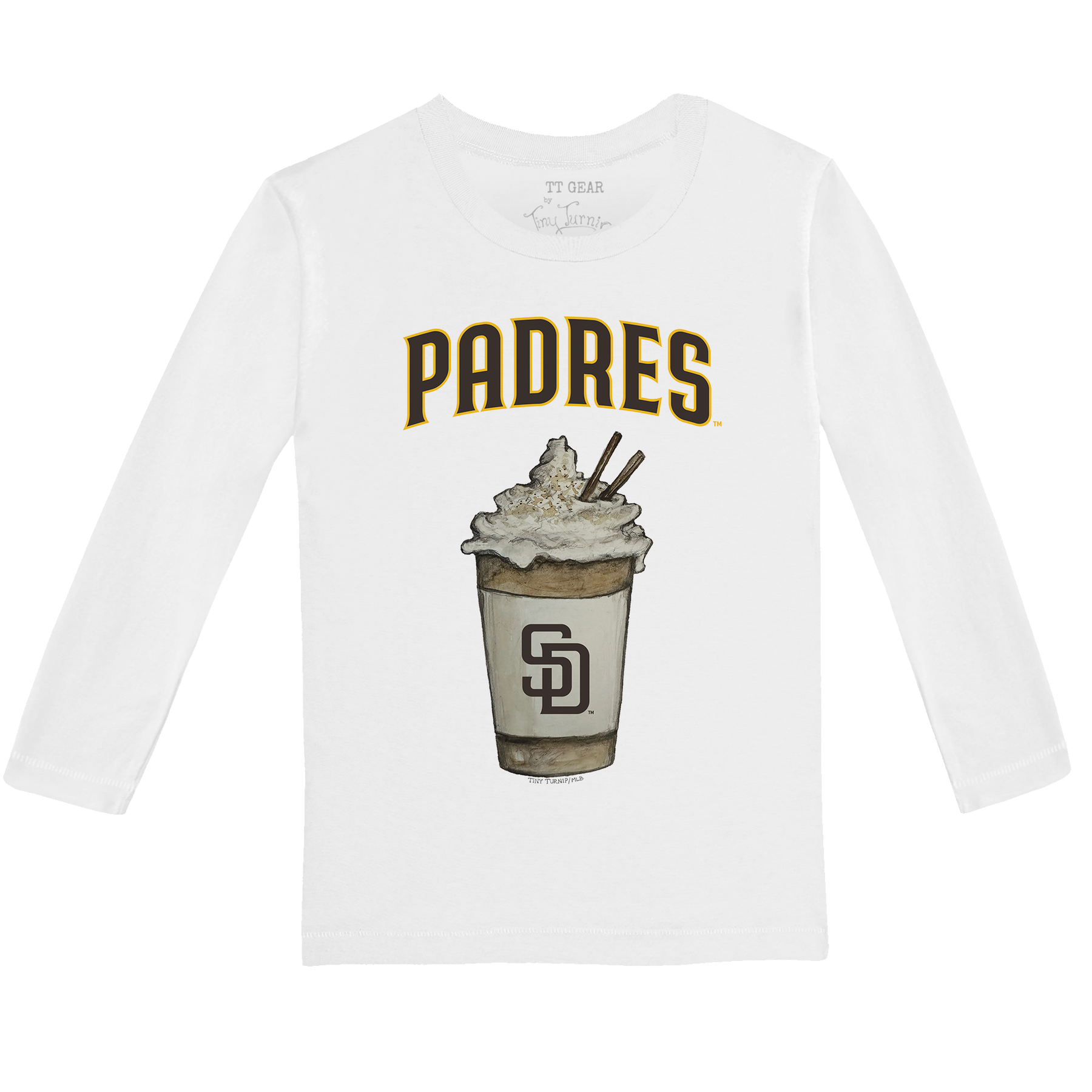 San Diego Padres Latte Long-Sleeve Tee Shirt