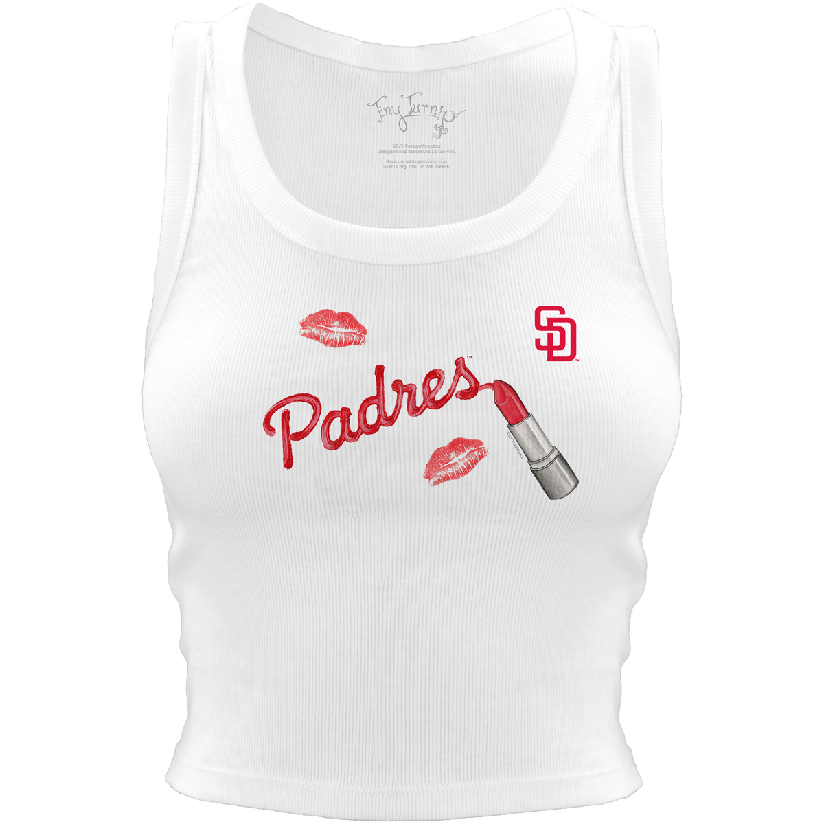 San Diego Padres Lipstick Crop Tank - Tiny Turnip