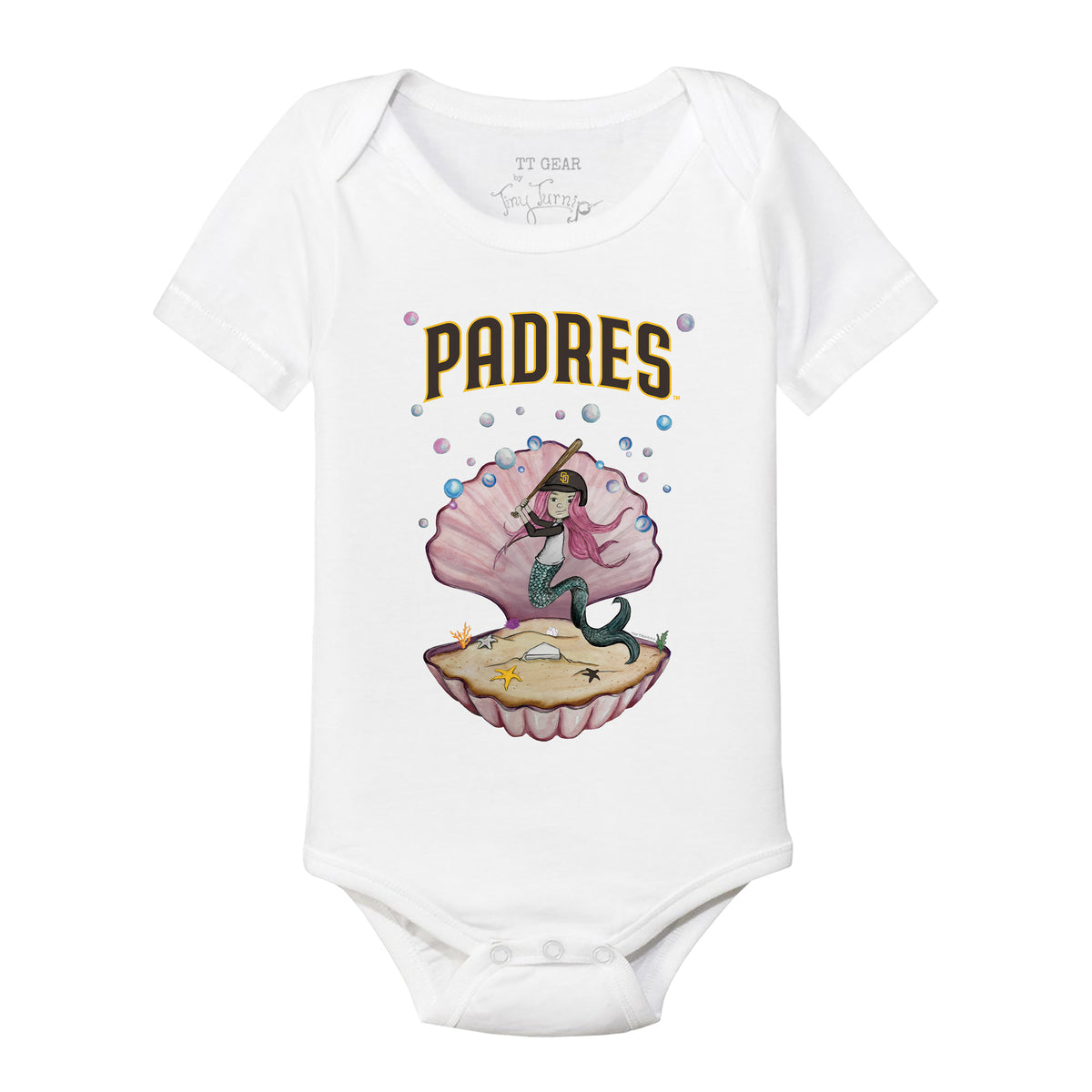 San Diego Padres Mermaid Short Sleeve Snapper