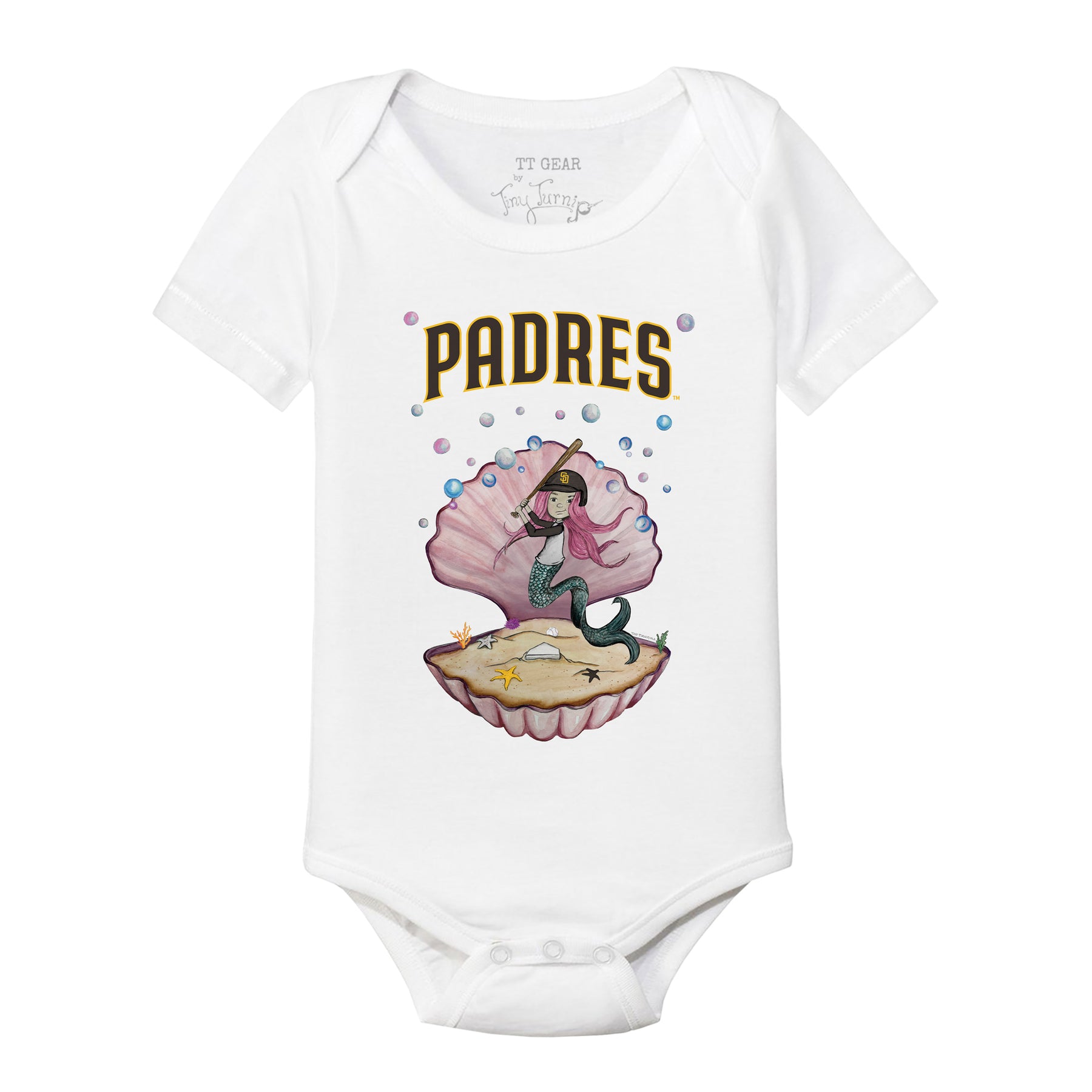 San Diego Padres Mermaid Short Sleeve Snapper