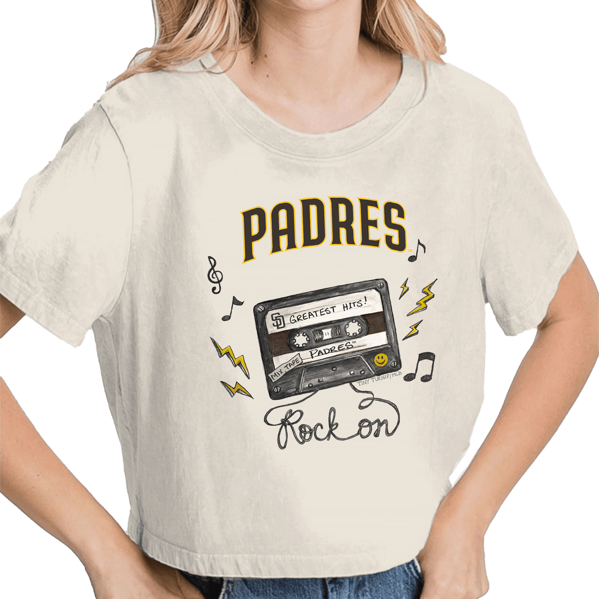San Diego Padres Mixtape Vintage Crop Tee
