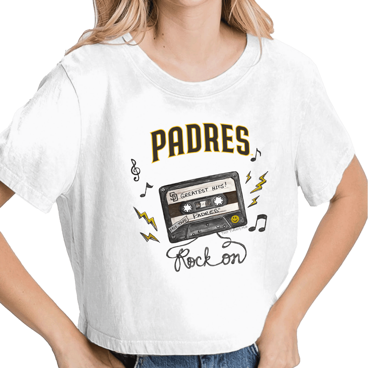 San Diego Padres Mixtape Vintage Crop Tee