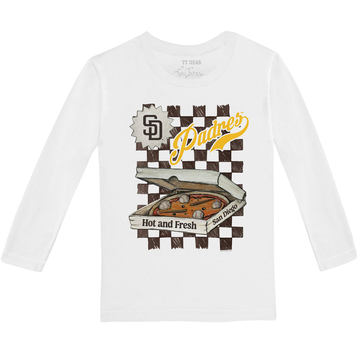 San Diego Padres Pizza Long-Sleeve Tee Shirt