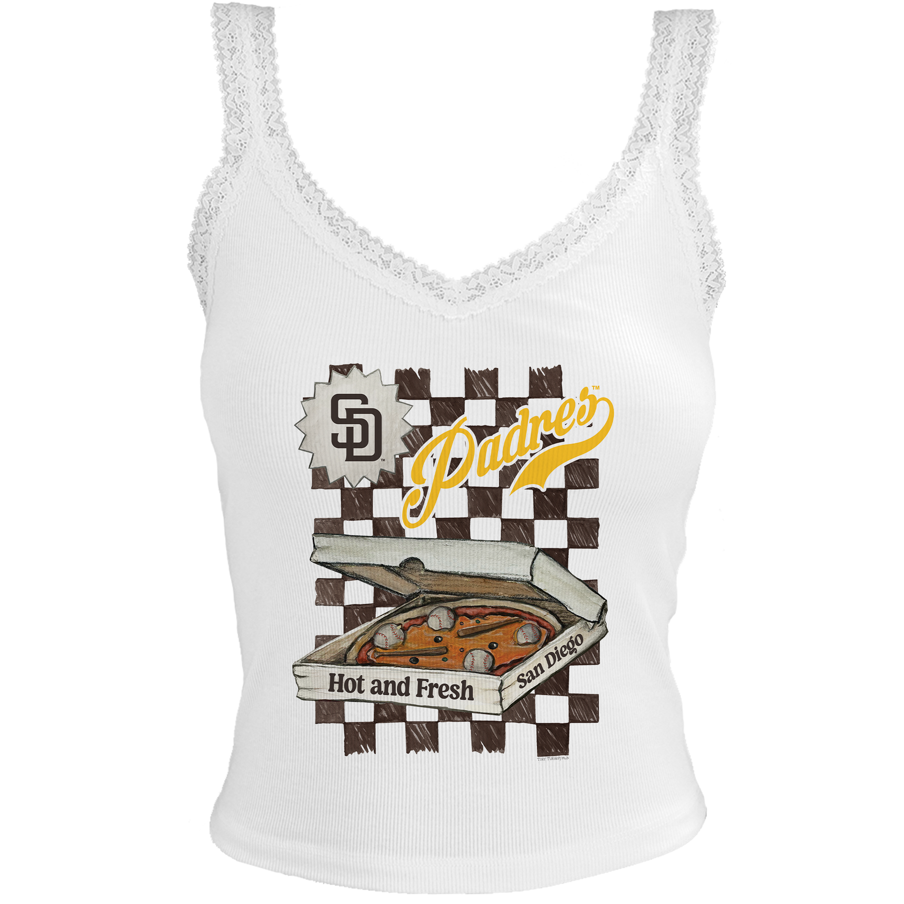 San Diego Padres Pizza Lace Tank