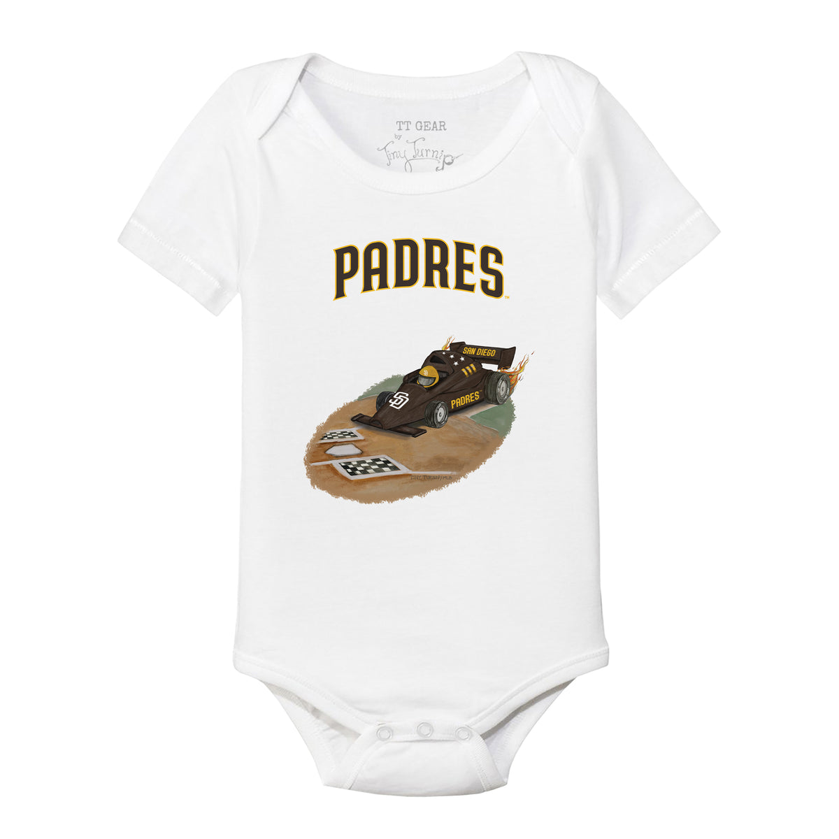 San Diego Padres Race Car Short Sleeve Snapper