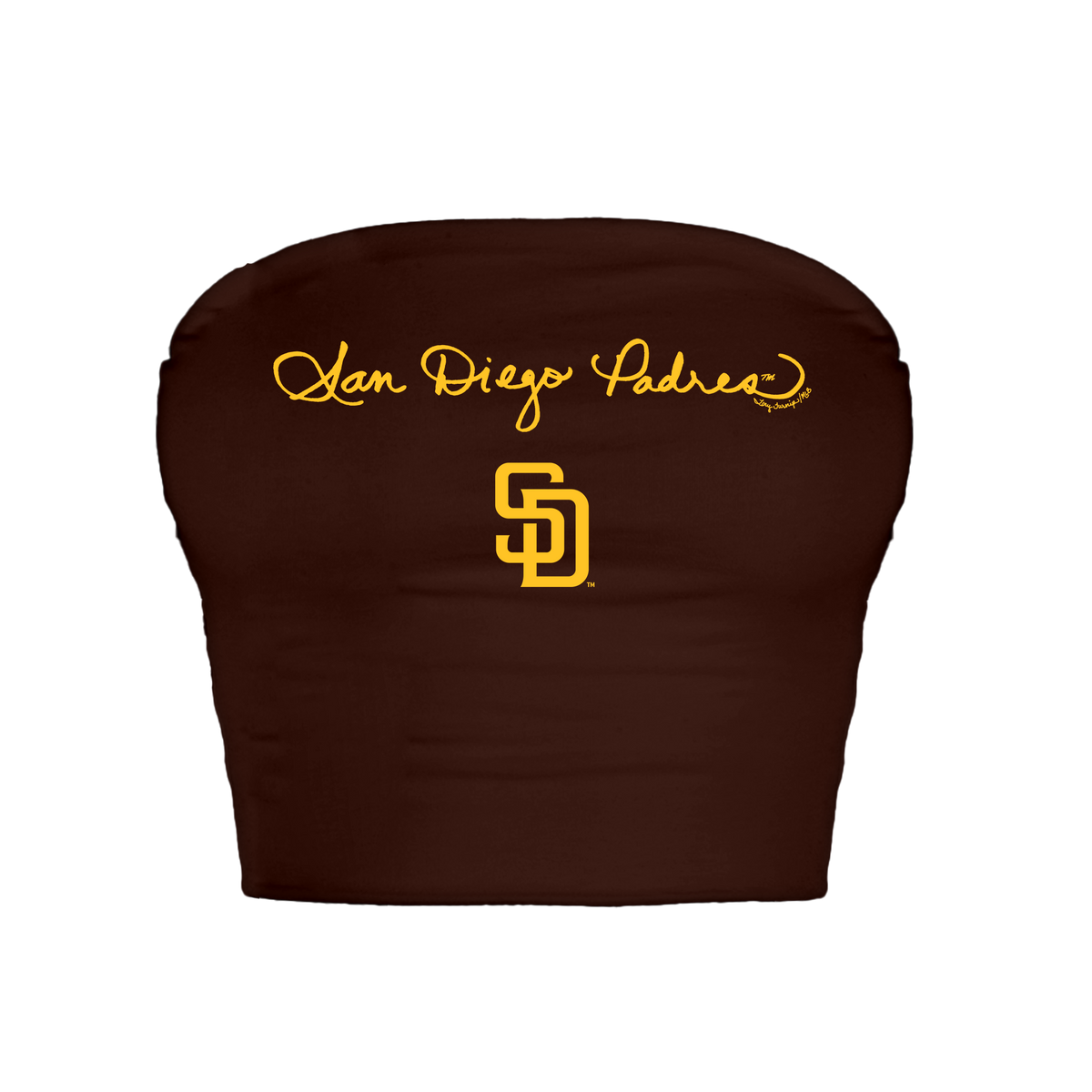 San Diego Padres Logo Script Crop Tube Top
