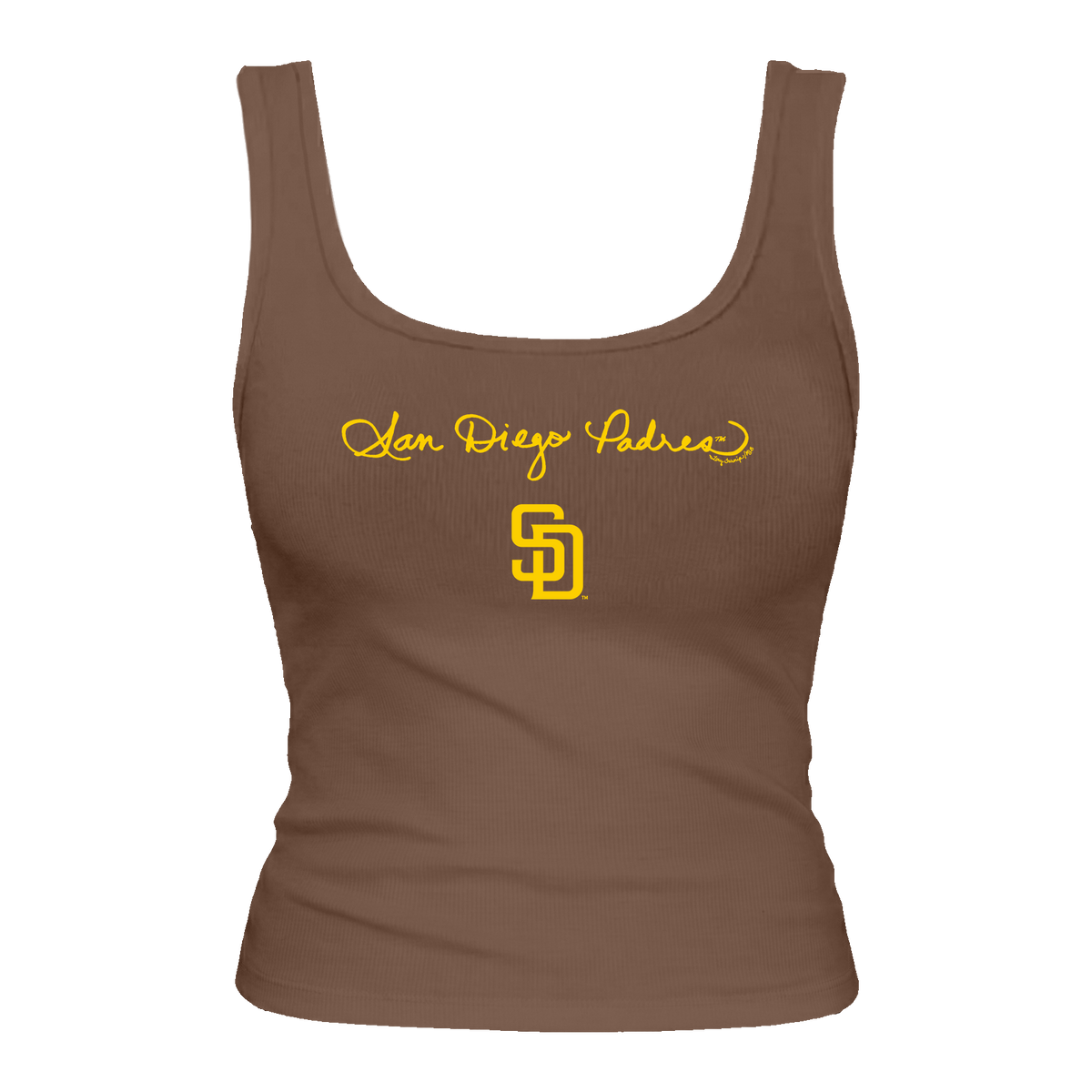San Diego Padres Logo Script Emmy Tank