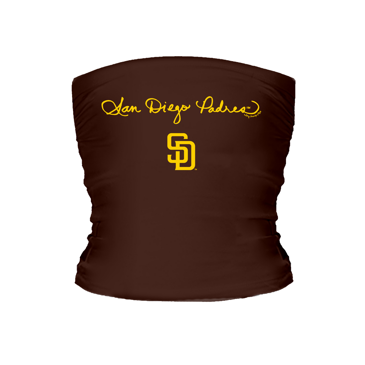 San Diego Padres Logo Script Tube Top - Tiny Turnip