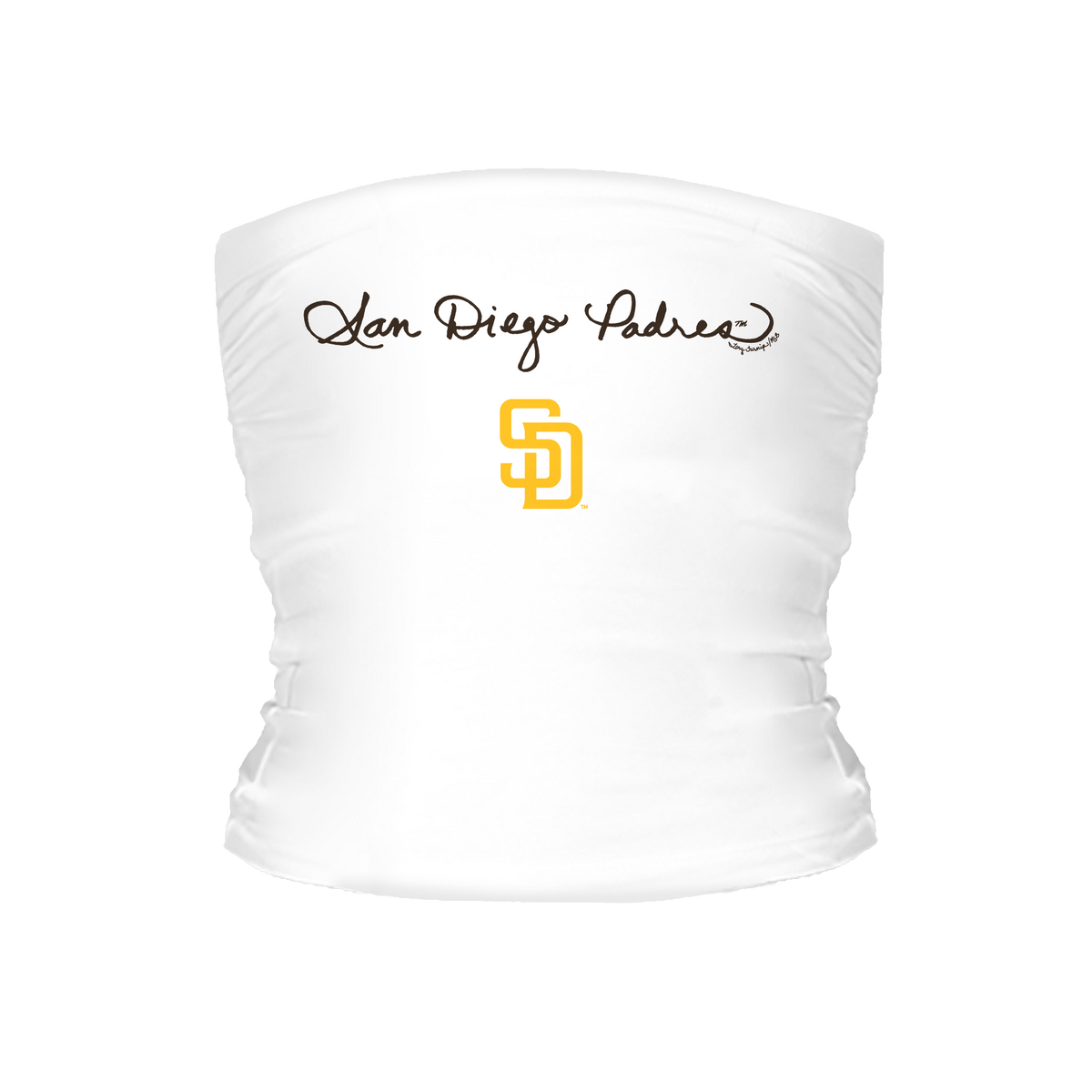 San Diego Padres Logo Script Tube Top - Tiny Turnip