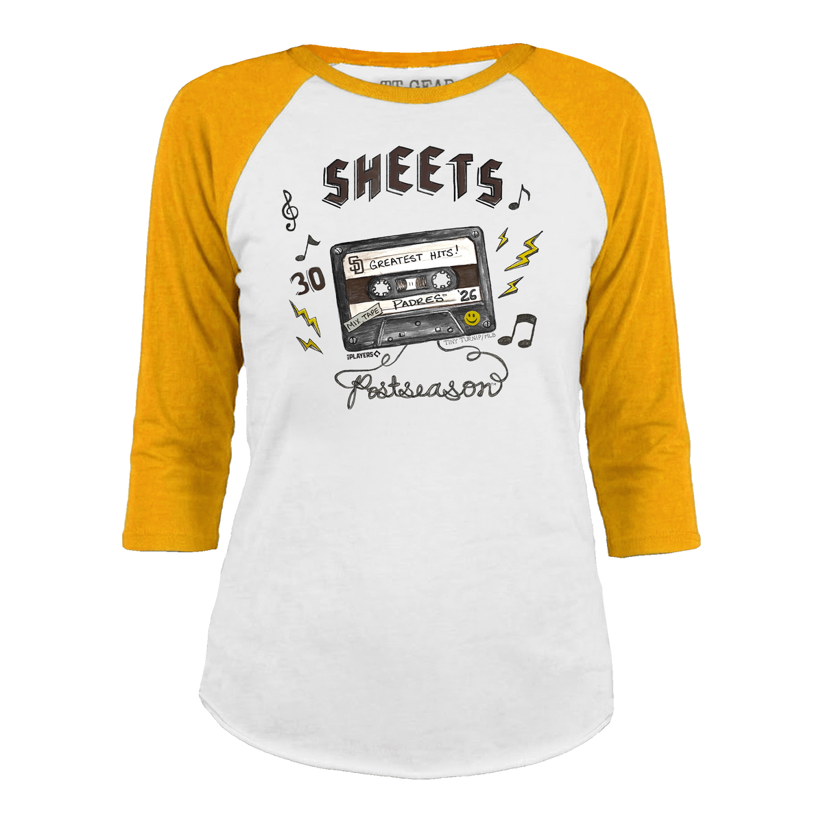 VIP San Diego Padres Postseason '26 Unisex 3/4 Sleeve Raglan - Tiny Turnip