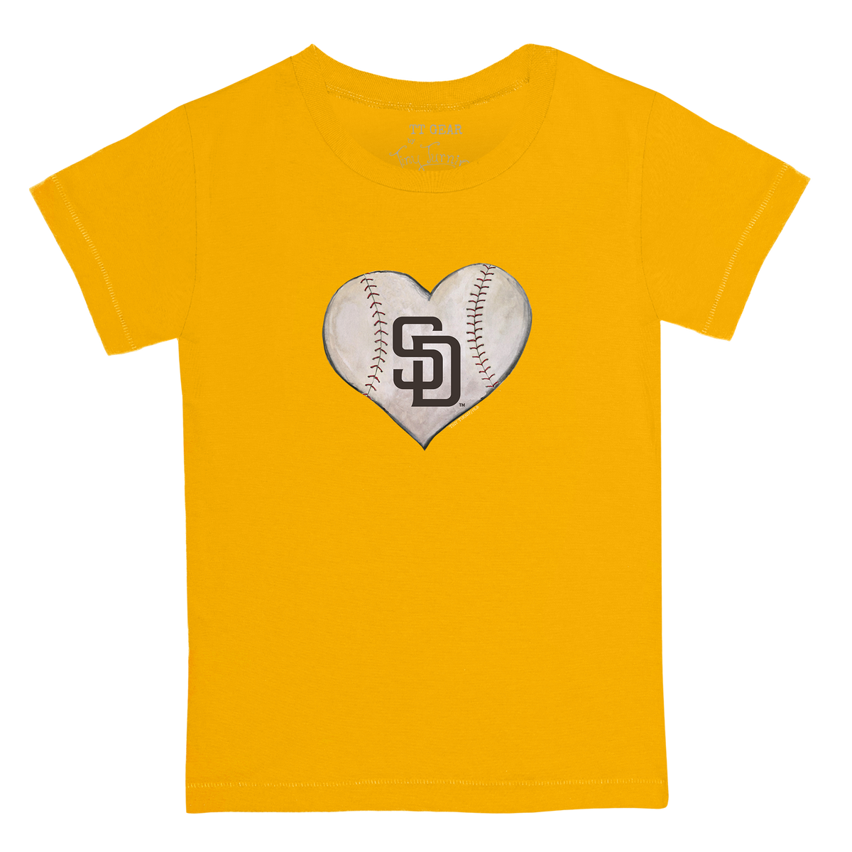 San Diego Padres Stitched Heart Kid's Tee Shirt - Tiny Turnip