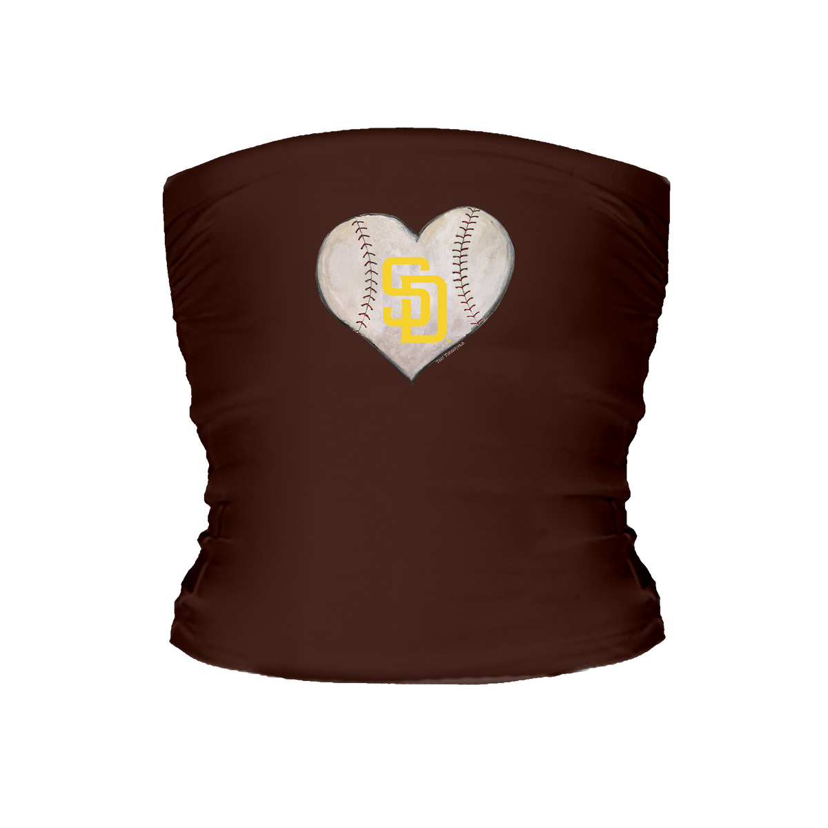 San Diego Padres Stitched Heart Tube Top - Tiny Turnip