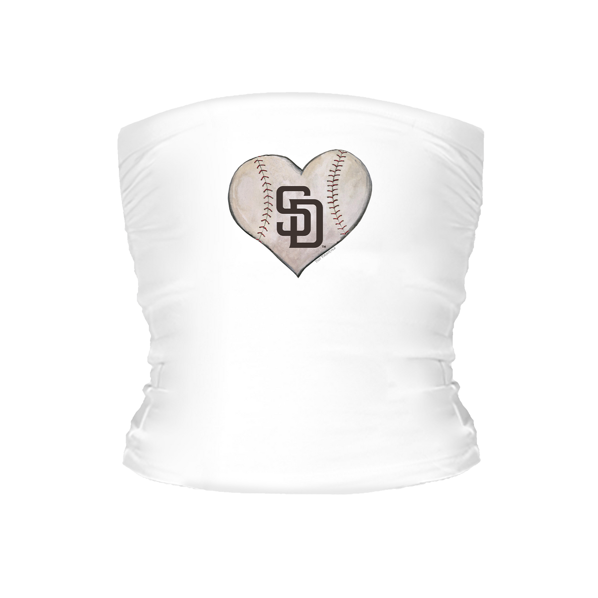 San Diego Padres Stitched Heart Tube Top - Tiny Turnip