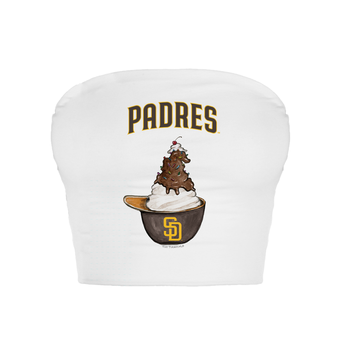 San Diego Padres Sundae Helmet Crop Tube Top - Tiny Turnip