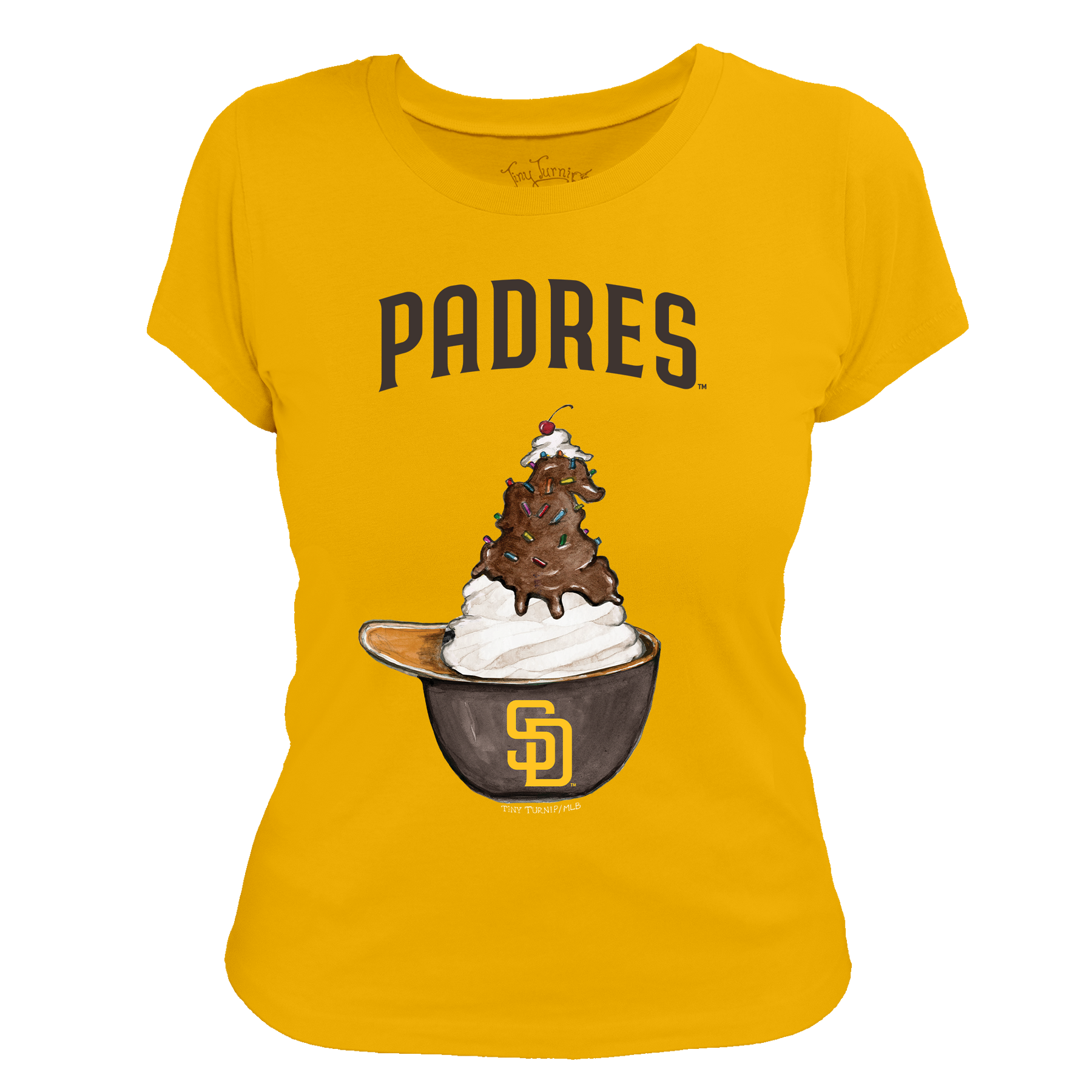 San Diego Padres Sundae Helmet Women's Tee Shirt