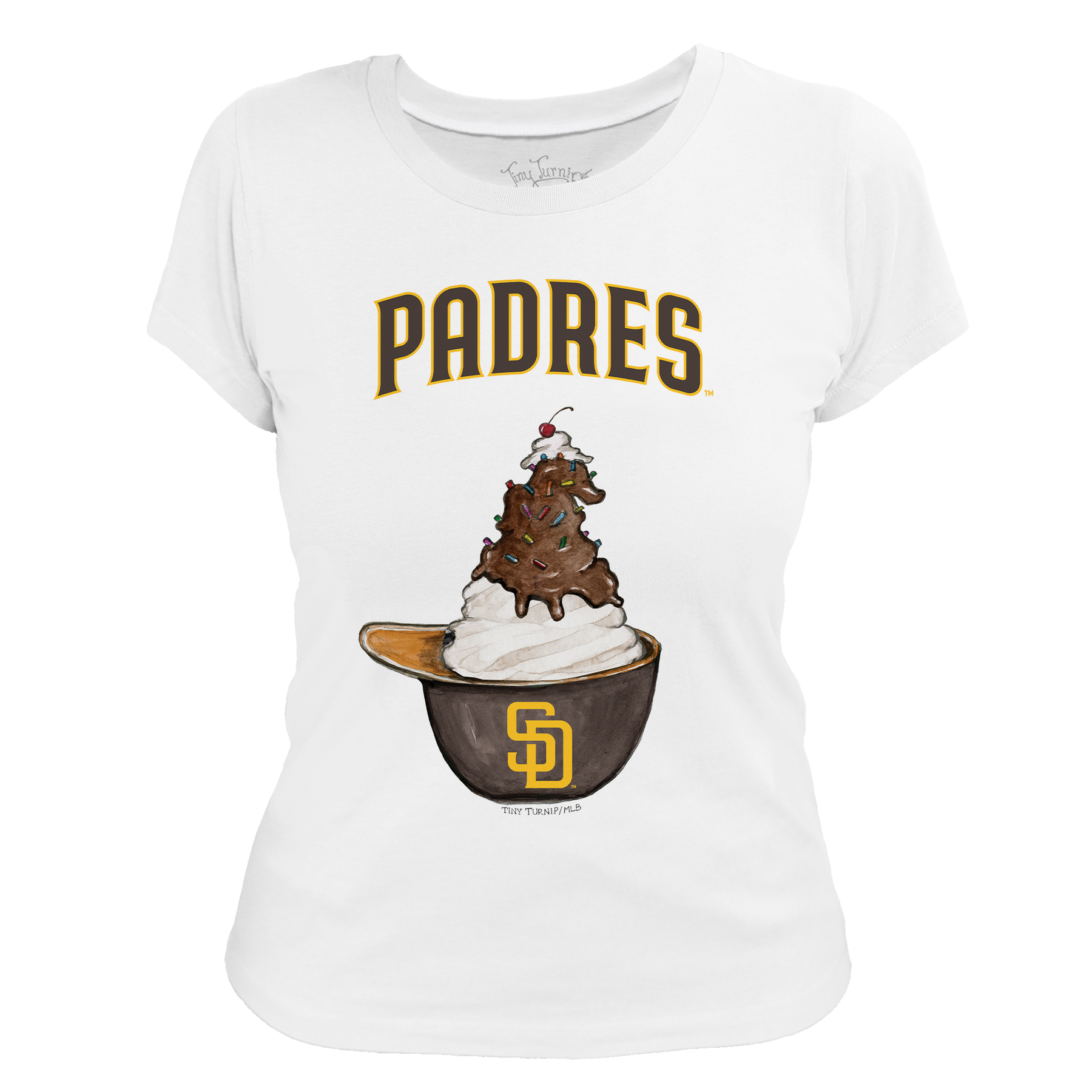 San Diego Padres Sundae Helmet Women's Tee Shirt