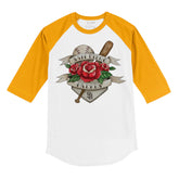 San Diego Padres Tattoo Rose 3/4 Gold Sleeve Raglan